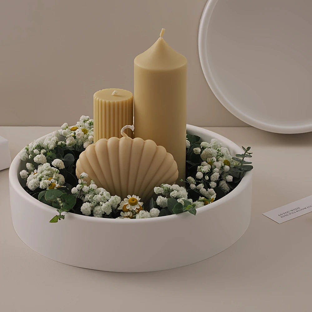 FlatBowl Mísa s plochým dnem z UHPC betonu kulatá