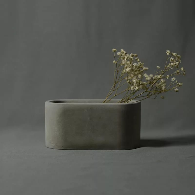 OvalJar Nádoba multifunkční hluboká z UHPC betonu oválný obdélník