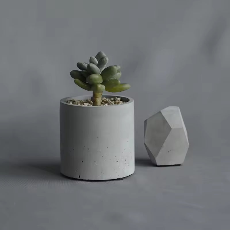 TheJar Round Nádobka univerzální z UHPC betonu kulatá + podtácek