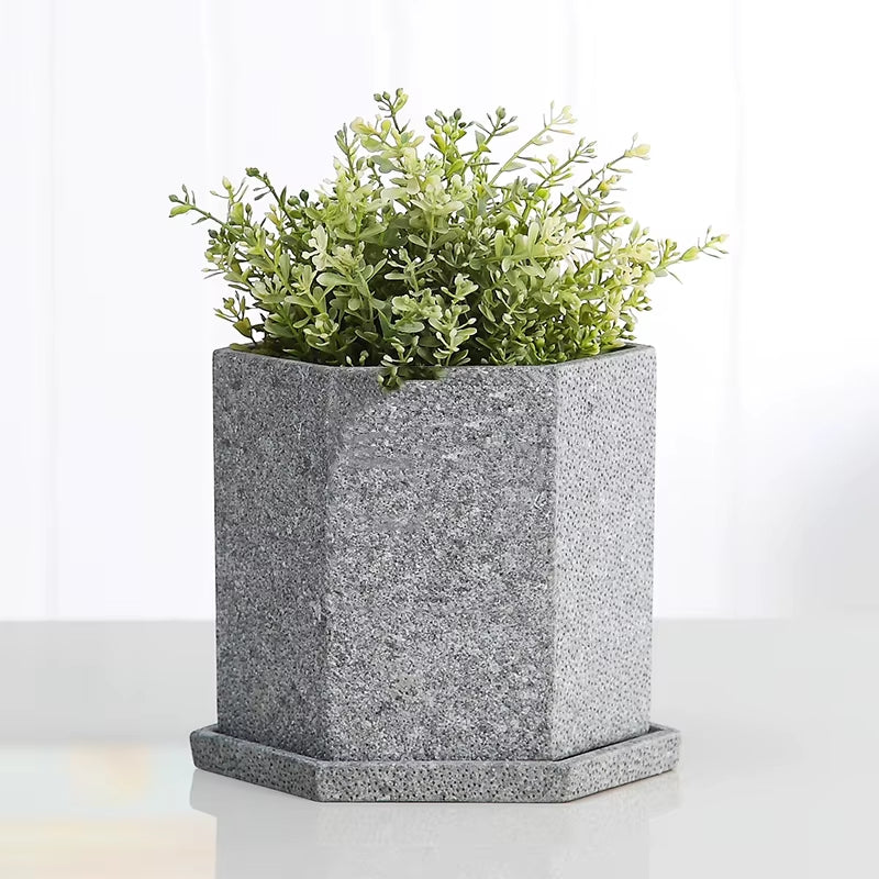 TheJar Hex Nádobka univerzální z UHPC betonu oktagonová + podtácek