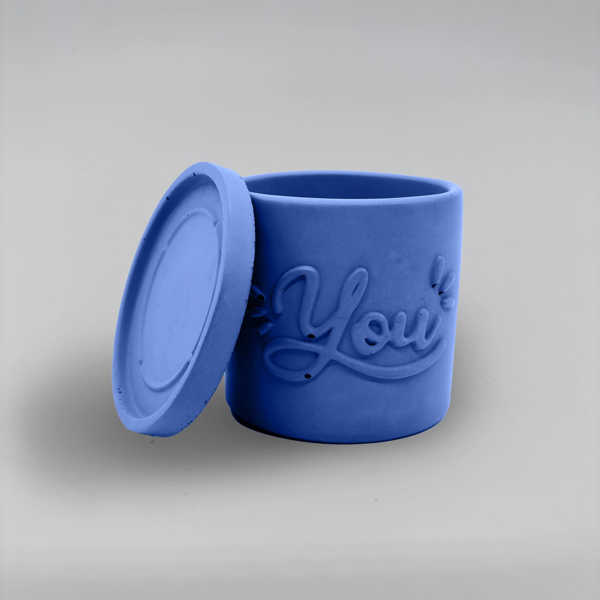 Récipient ,You, Nádobka z betonu multifunkční + podtácek