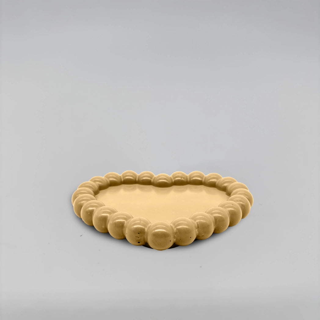 Cuore Podtácek bublinový srdcový z betonu