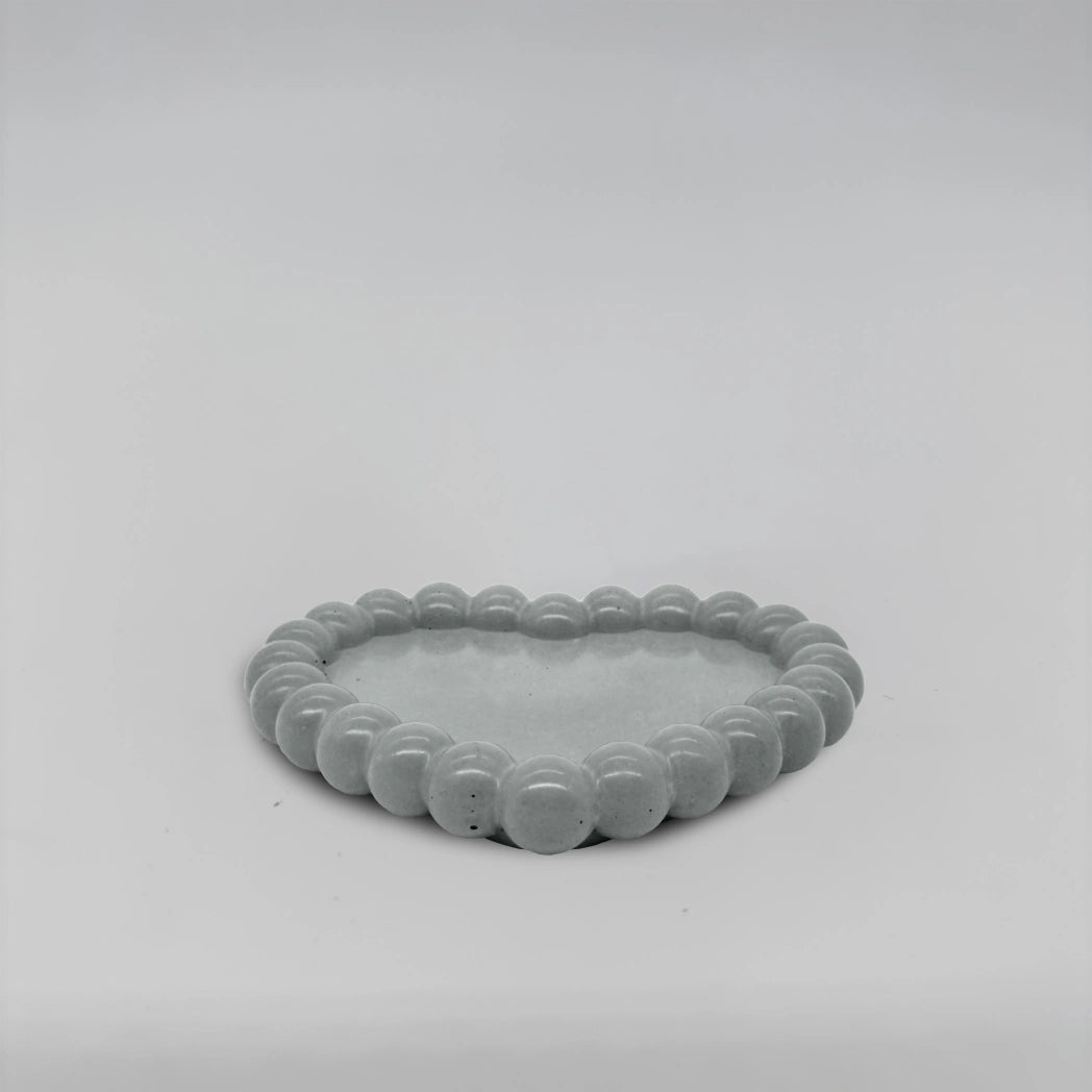 Cuore Podtácek bublinový srdcový z betonu