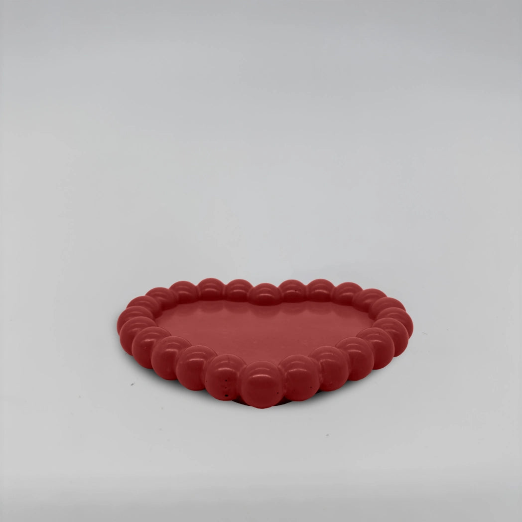 Cuore Podtácek bublinový srdcový z betonu