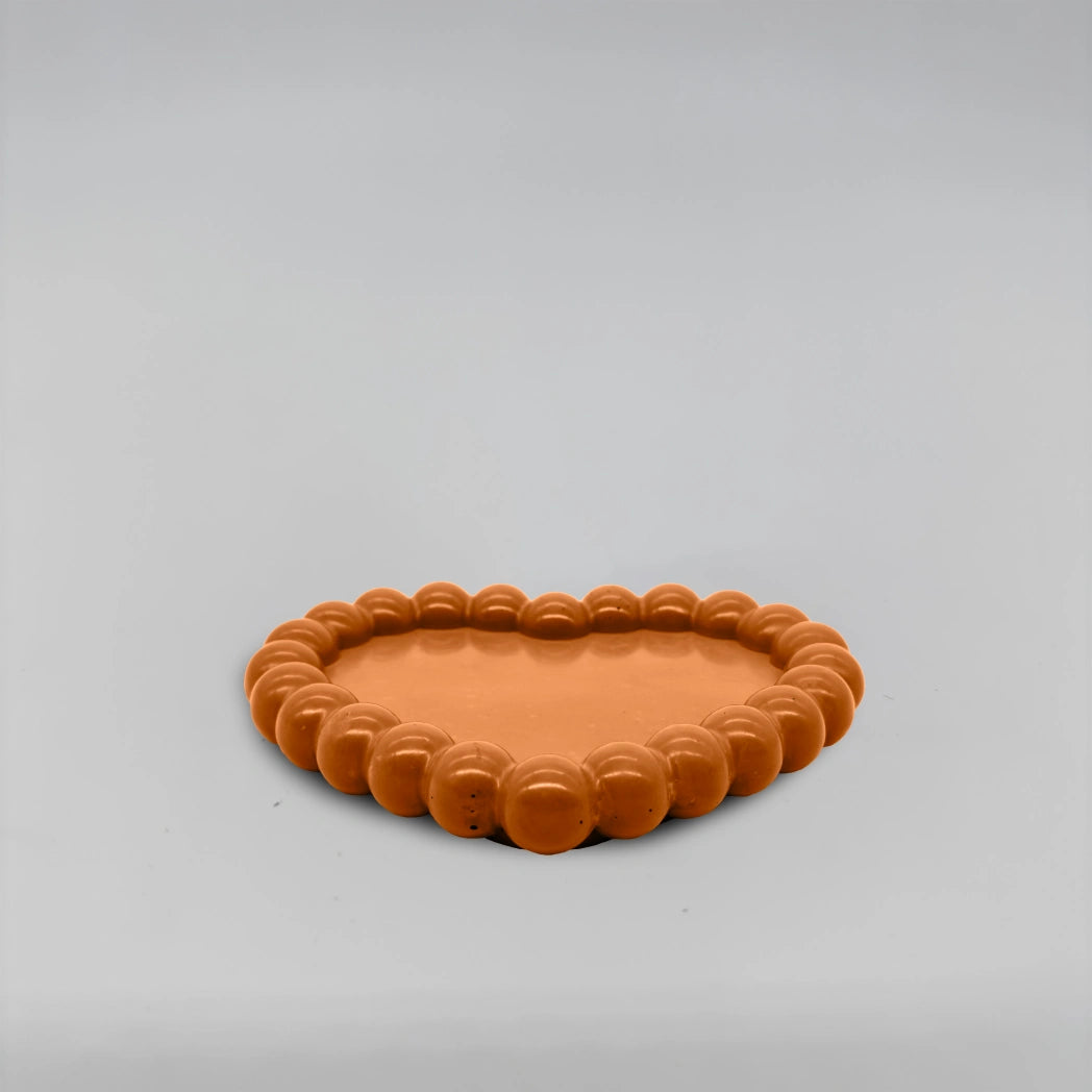 Cuore Podtácek bublinový srdcový z betonu