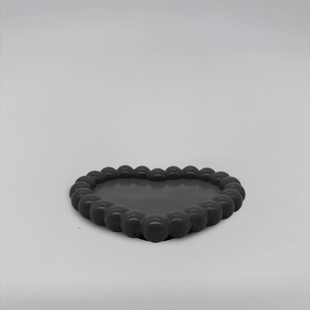 Cuore Podtácek bublinový srdcový z betonu