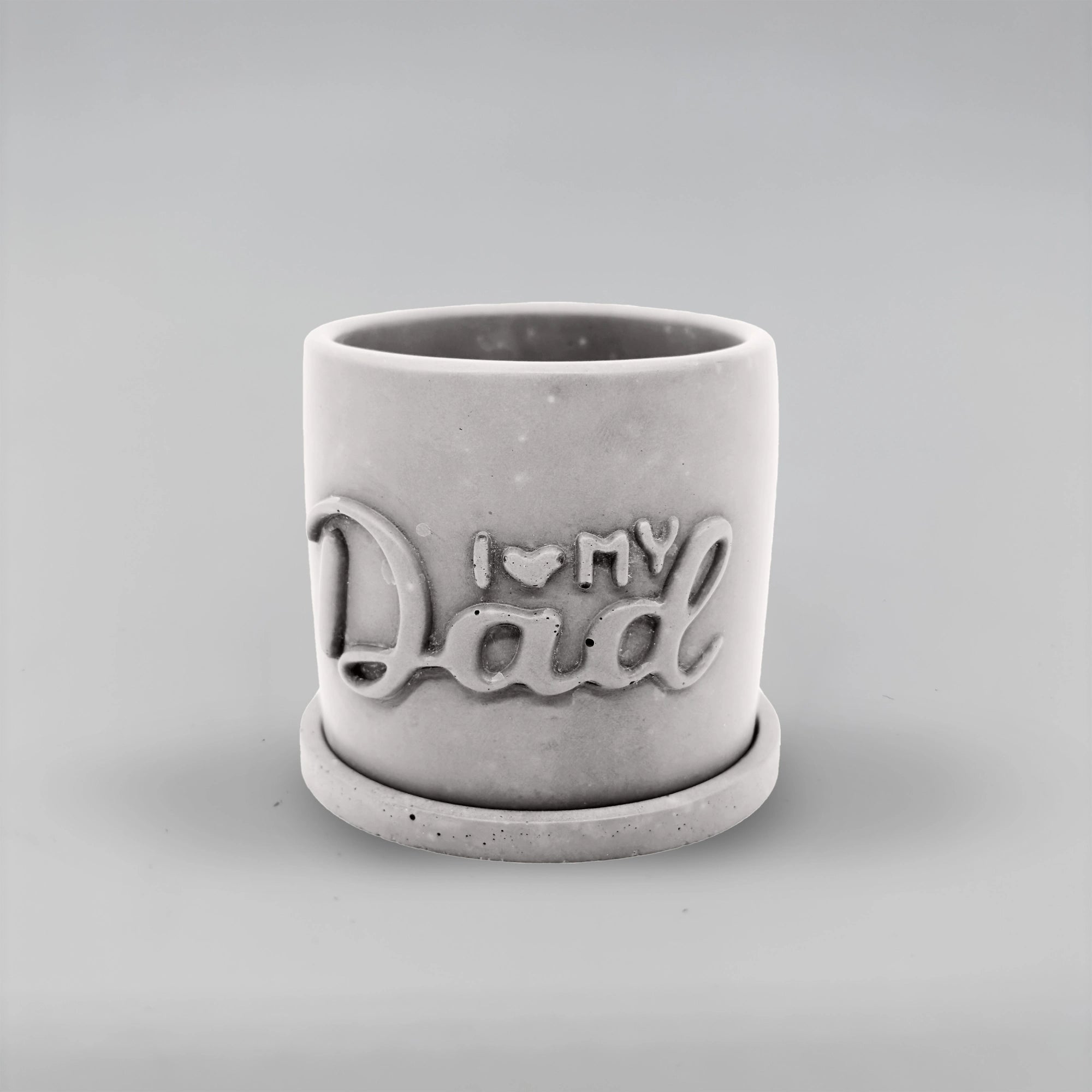 Récipient ,I Love my Dad, Nádobka z betonu multifunkční + podtácek