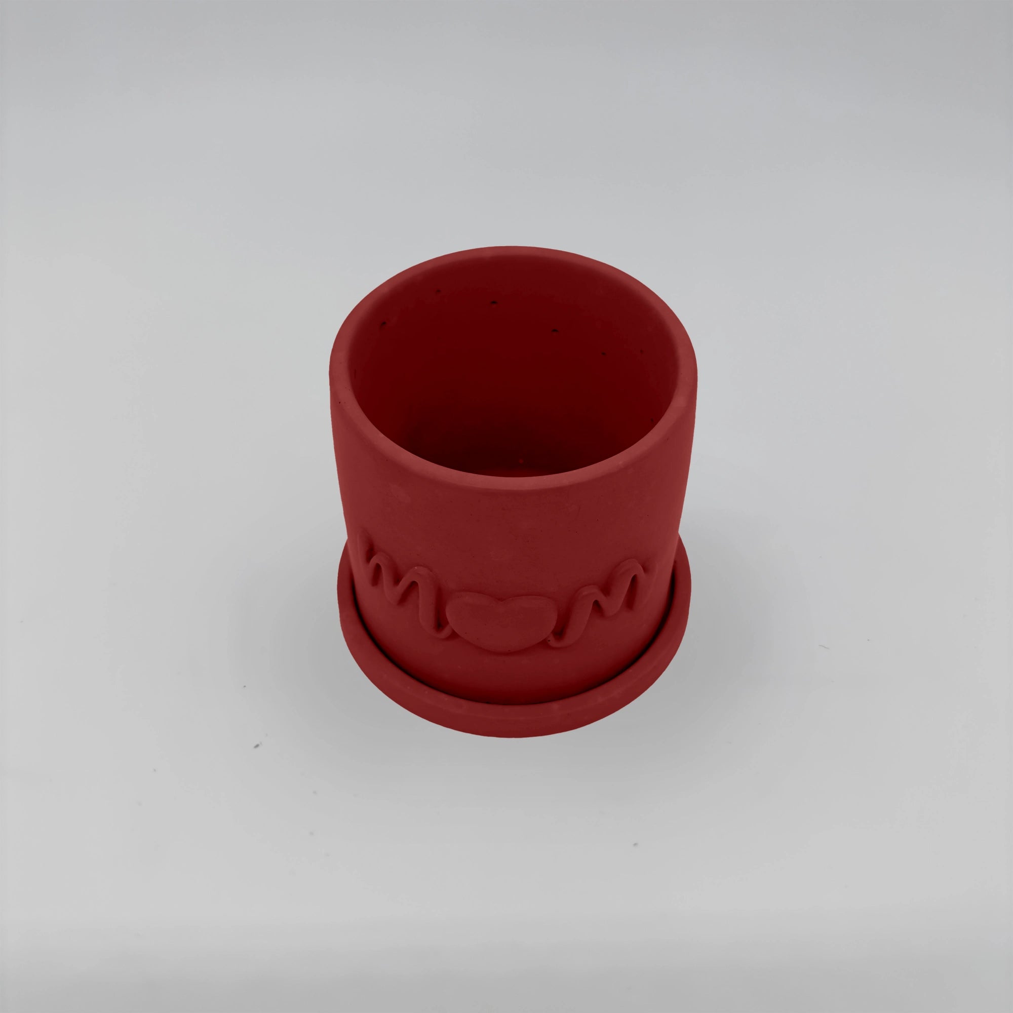 Récipient ,Mom, Nádobka z betonu multifunkční + podtacek