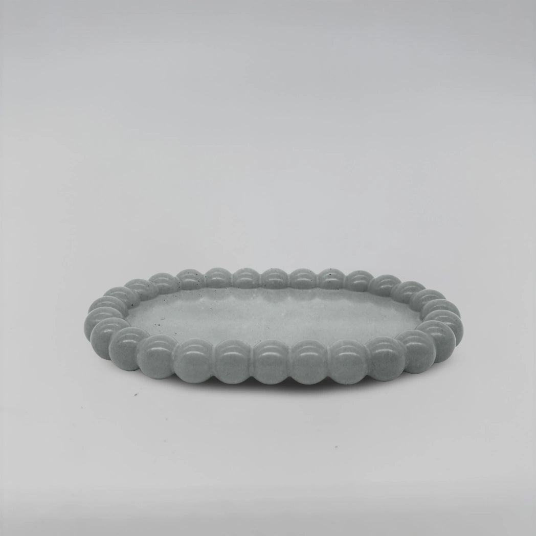 Ovale Tácek bublinový oválný obdélník z betonu