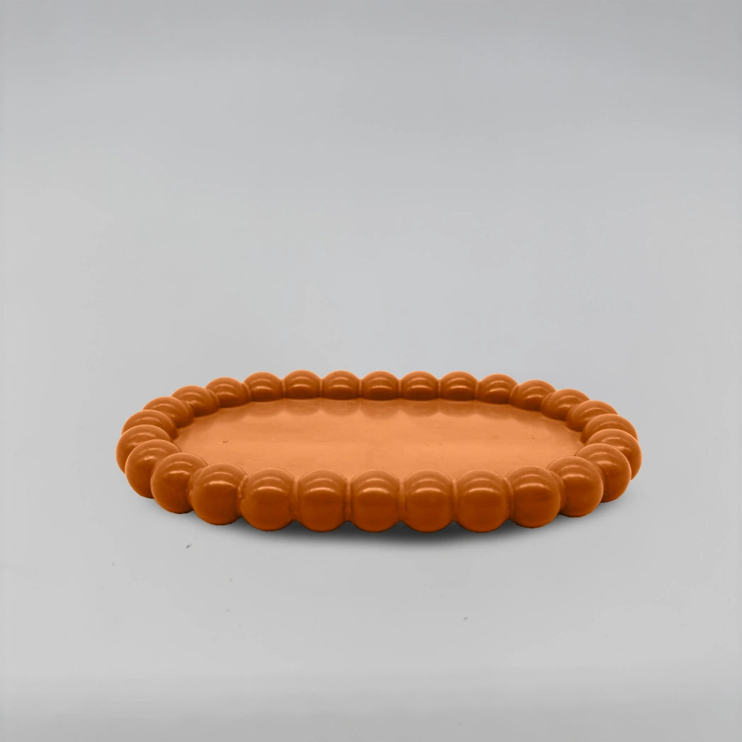 Ovale Tácek bublinový oválný obdélník z betonu