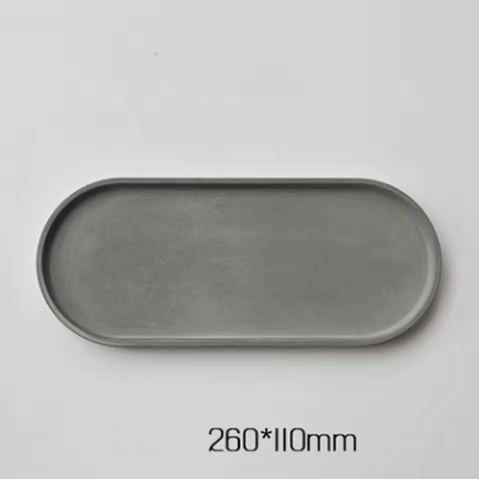 Rounder tácek s hranou z UHPC betonu oválný obdélník 26x11cm