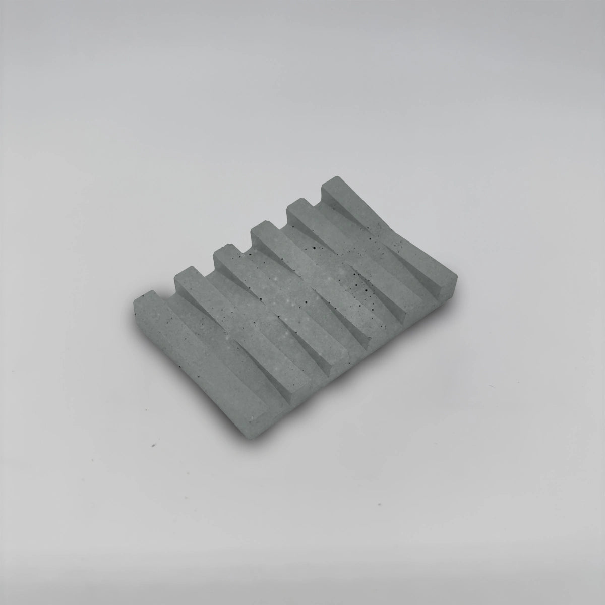 SoapRack Mýdelník Podložka pod mýdlo z betonu symetrická se žlábky