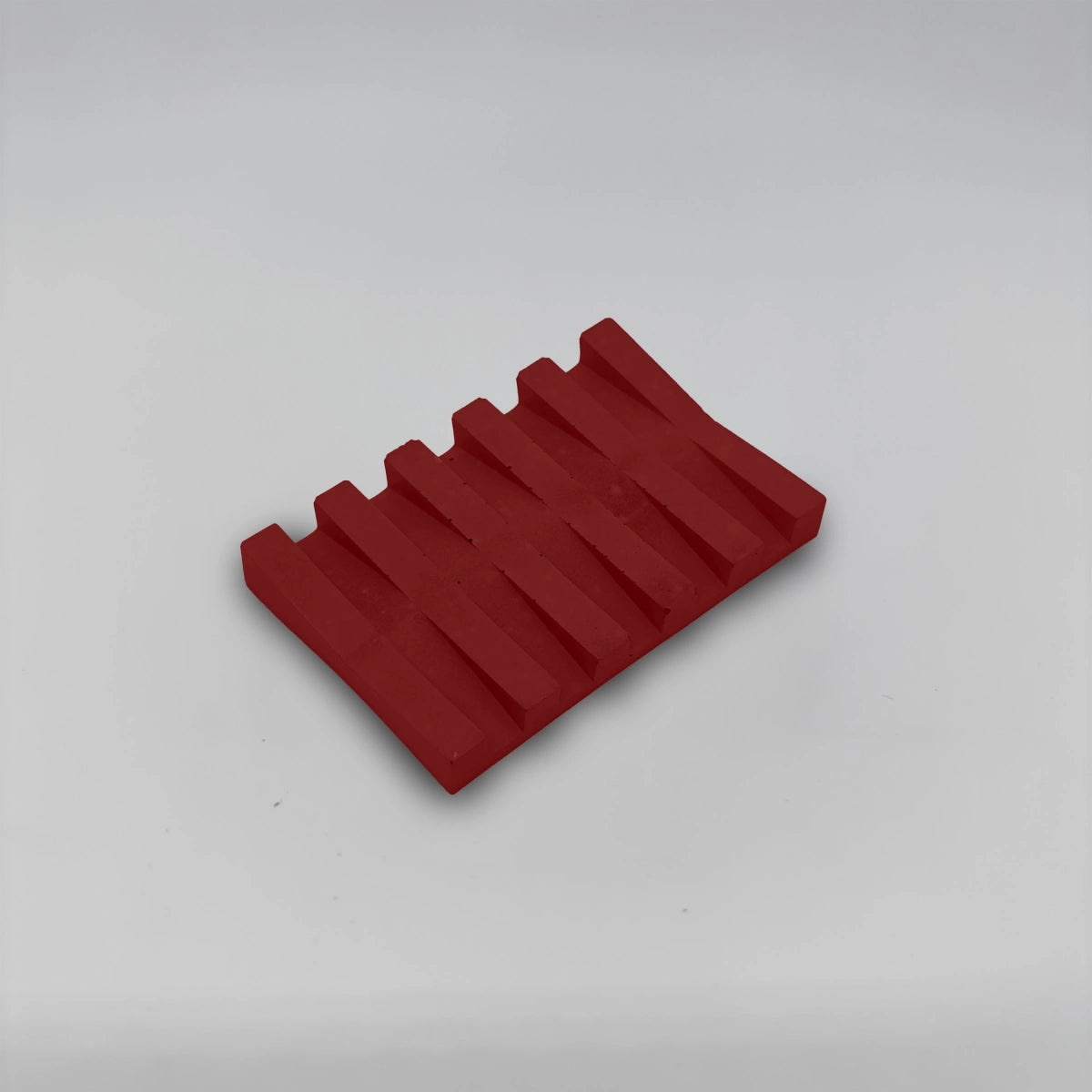 SoapRack Mýdelník Podložka pod mýdlo z betonu symetrická se žlábky