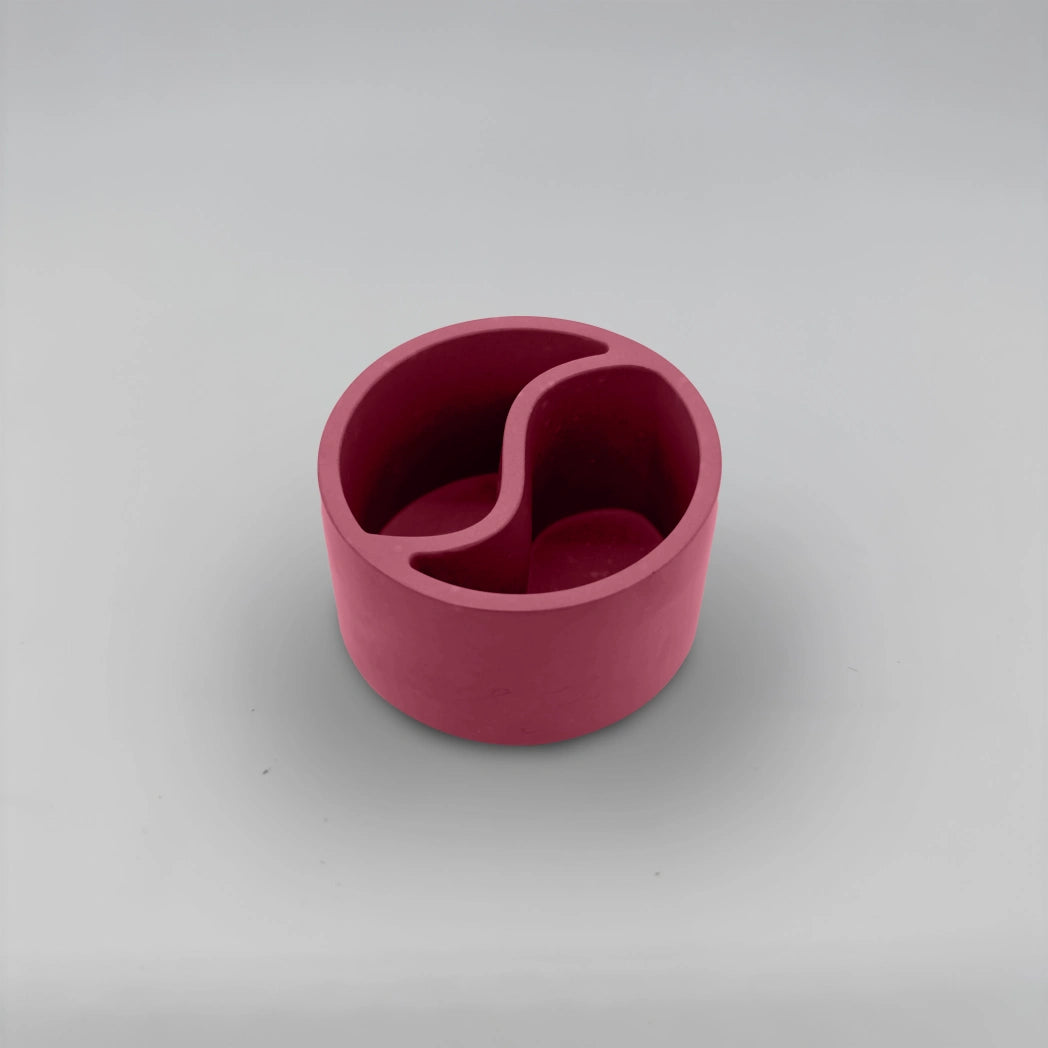 Yin-YangDuo Nádobka dvojitá z betonu kulatá