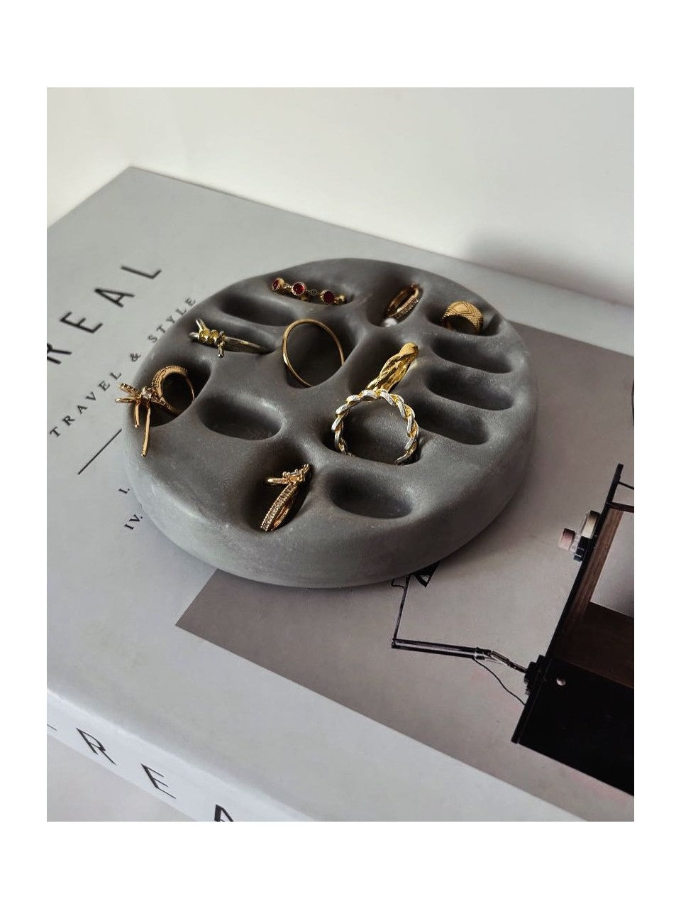 Anillero Organizér na prsteny z UHPC betonu