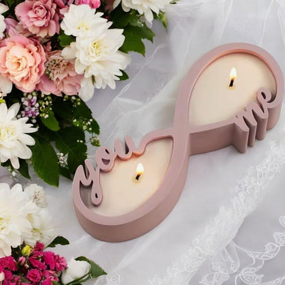 Infini Boîte Dvojitá nádobka nekonečno ,You and me,, z betonu