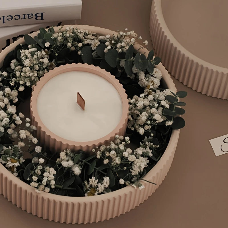 Carinis Mísa s plochým dnem s vroubkovaným okrajem z UHPC betonu kulatá