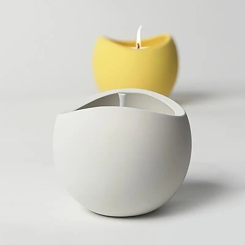 TulipJar Nádobka zaoblená se zavlněným okrajem z betonu