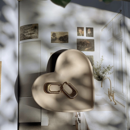 Plateau cœur Srdcový tácek ve tvaru srdce z betonu