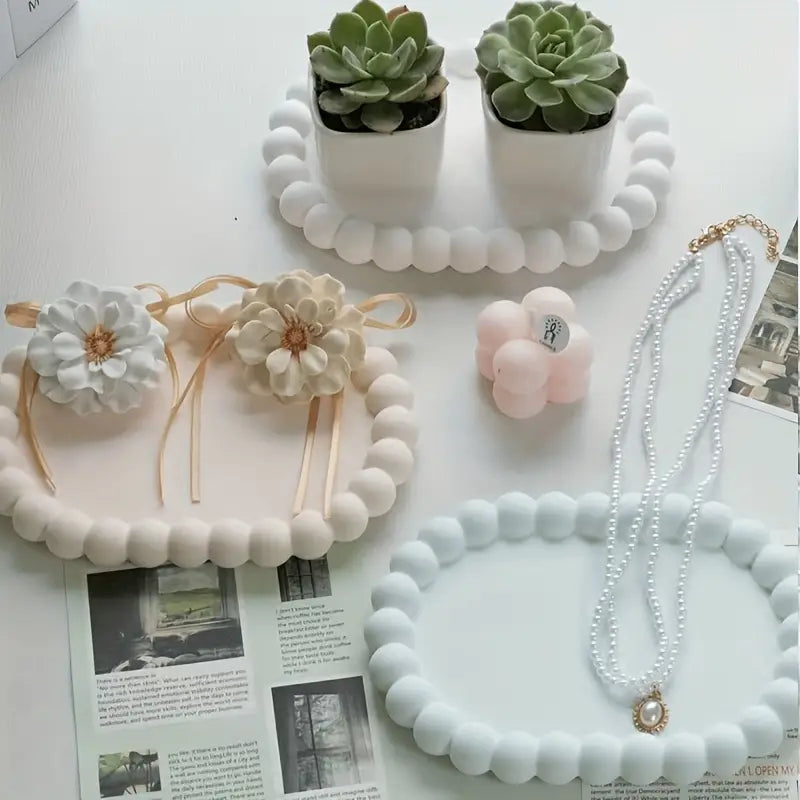 Ovale Tácek bublinový oválný obdélník z betonu