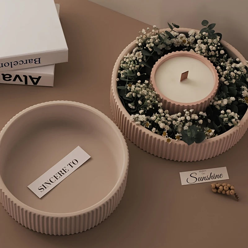 Carinis Mísa s plochým dnem s vroubkovaným okrajem z UHPC betonu kulatá