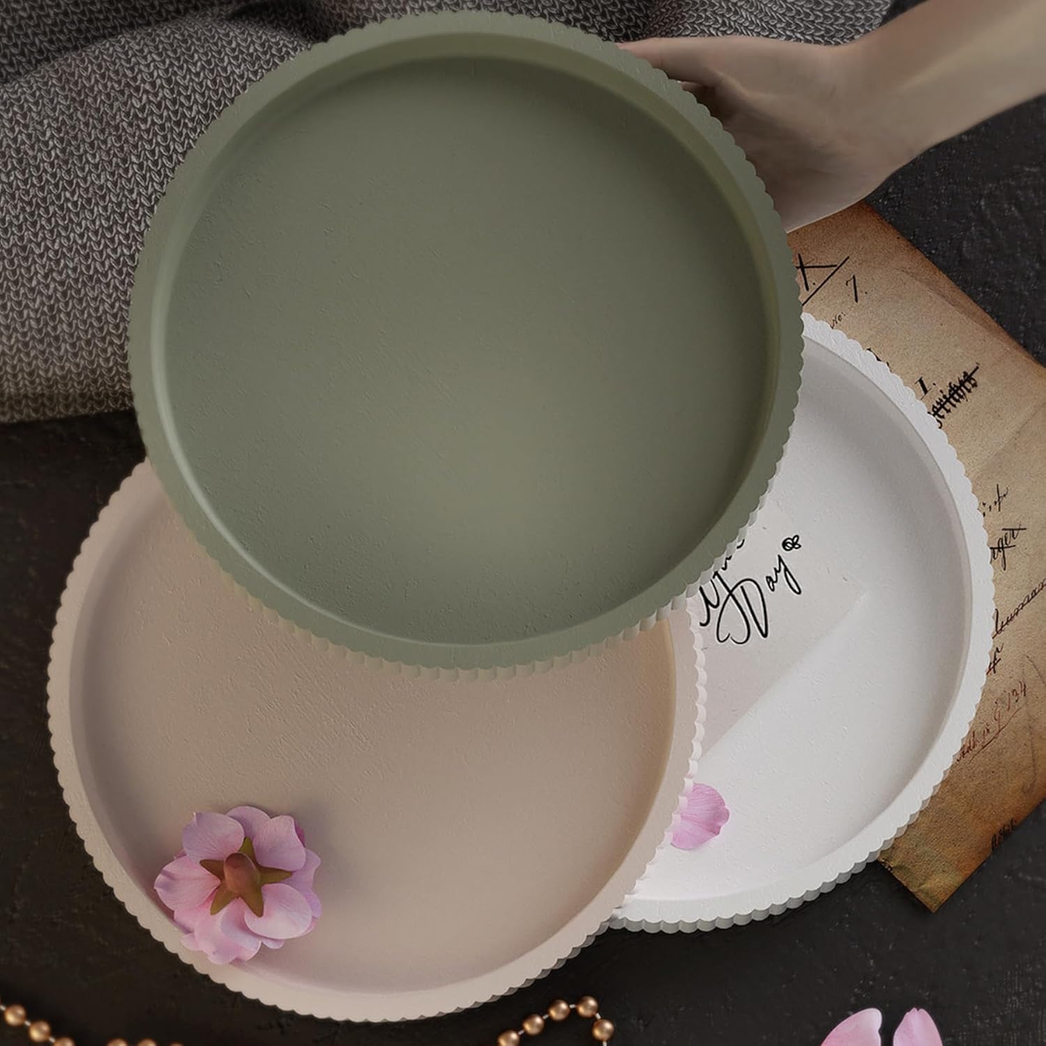 Lance Tác s vroubkovaným okrajem z UHPC betonu kulatý