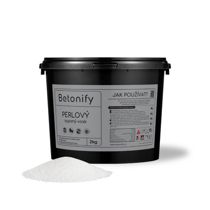 Perlový sypaný vosk na sypanou svíčku | 500 hodin hoření | 100% Přírodní Bílý 2kg kbelík + 100 knotů