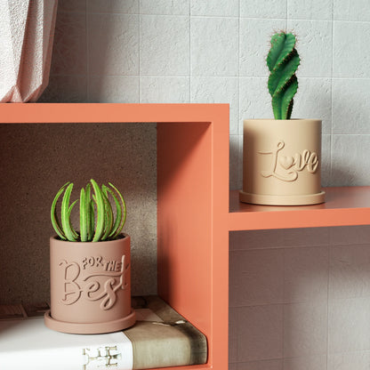 Récipient ,Love, Nádobka z betonu multifunkční + podtacek