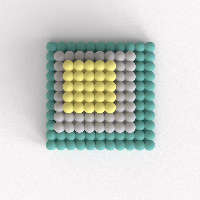 Portata Tácek bublinový z betonu čtverec 14x14cm