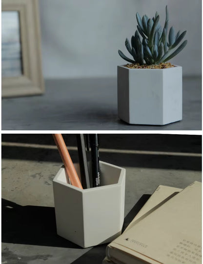 TheJar Hex Nádobka univerzální z UHPC betonu oktagonová + podtácek