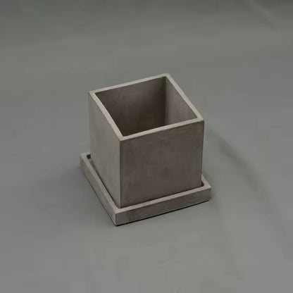 TheJar Cube Nádobka univerzální z UHPC betonu čtvercová + podtácek