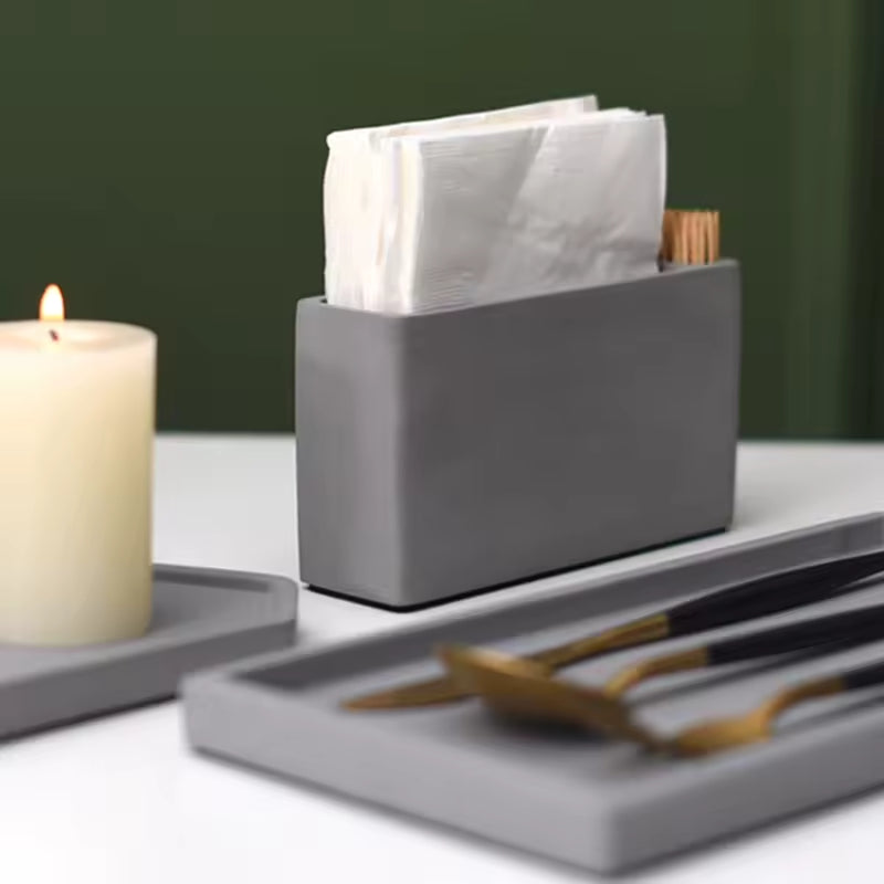 DuoPick Stojan na ubrousky a párátka z UHPC betonu