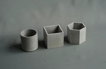 TheJar Cube Nádobka univerzální z UHPC betonu čtvercová + podtácek