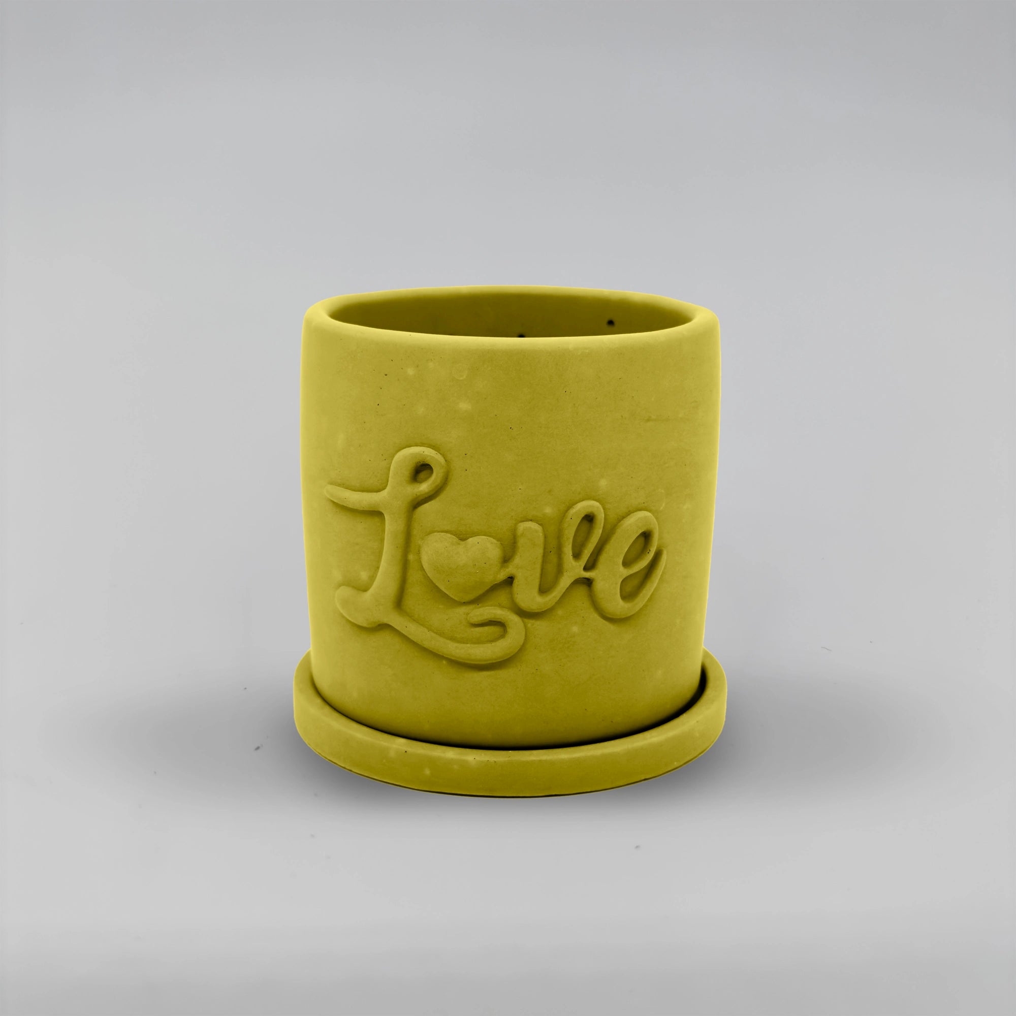 Récipient ,Love, Nádobka z betonu multifunkční + podtacek