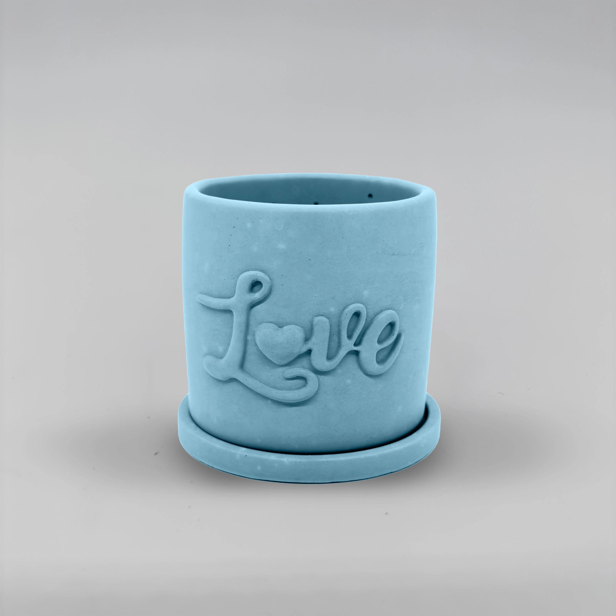 Récipient ,Love, Nádobka z betonu multifunkční + podtacek