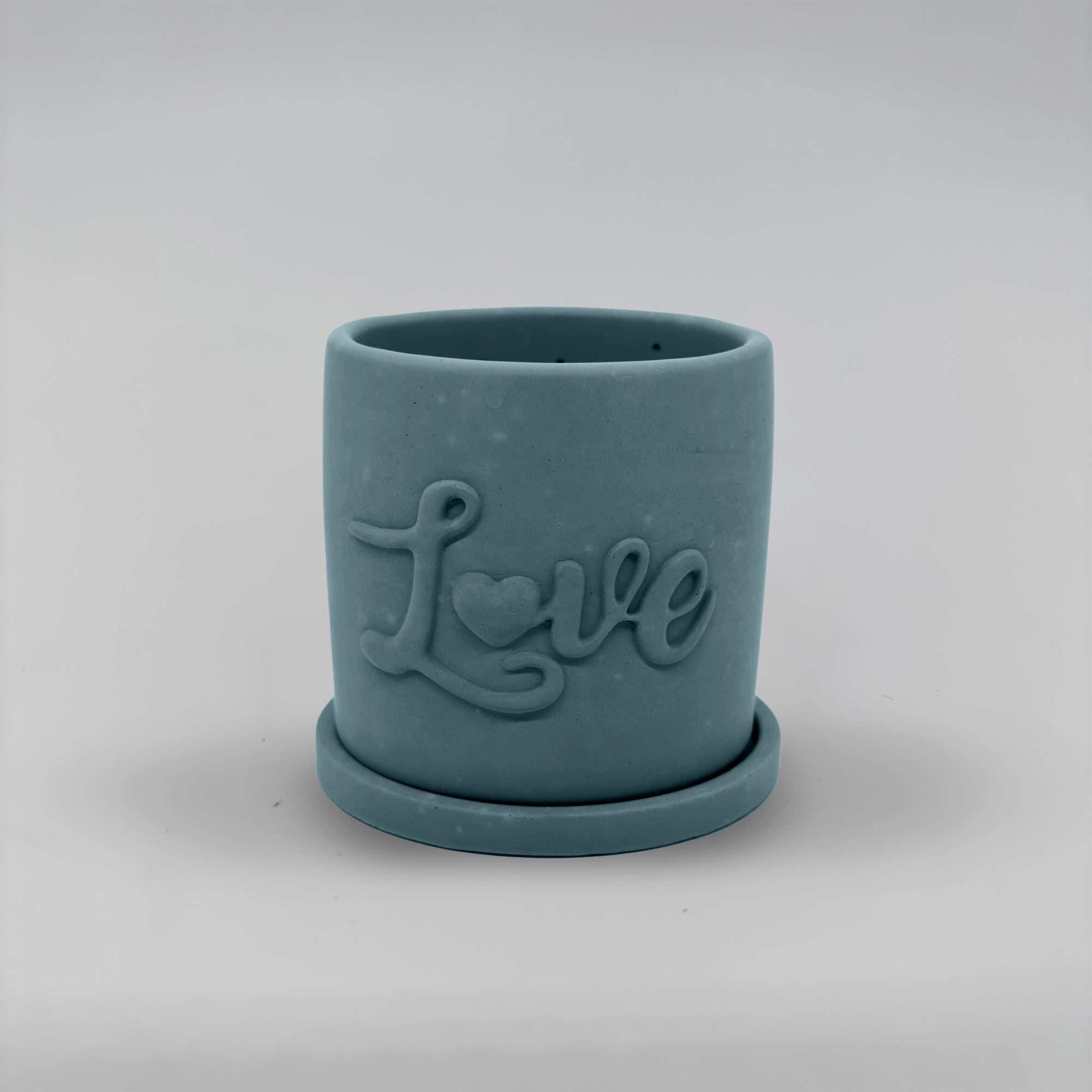 Récipient ,Love, Nádobka z betonu multifunkční + podtacek