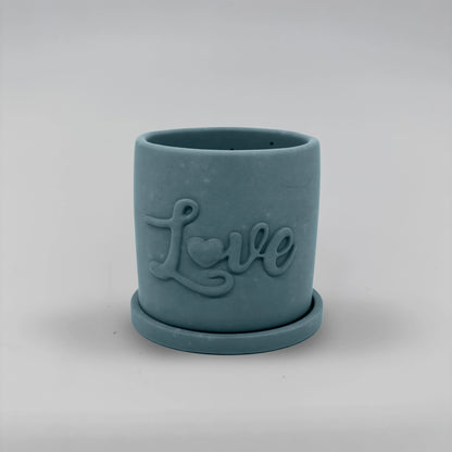 Récipient ,Love, Nádobka z betonu multifunkční + podtacek