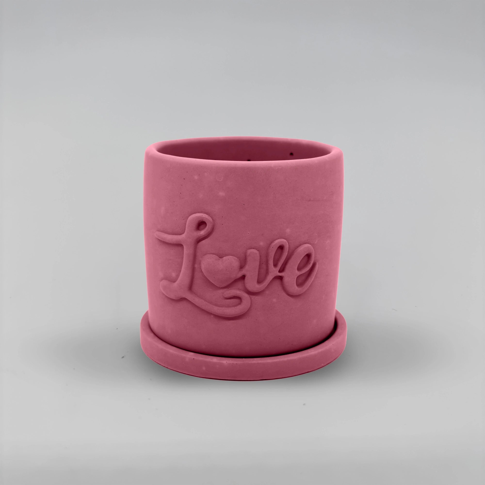 Récipient ,Love, Nádobka z betonu multifunkční + podtacek