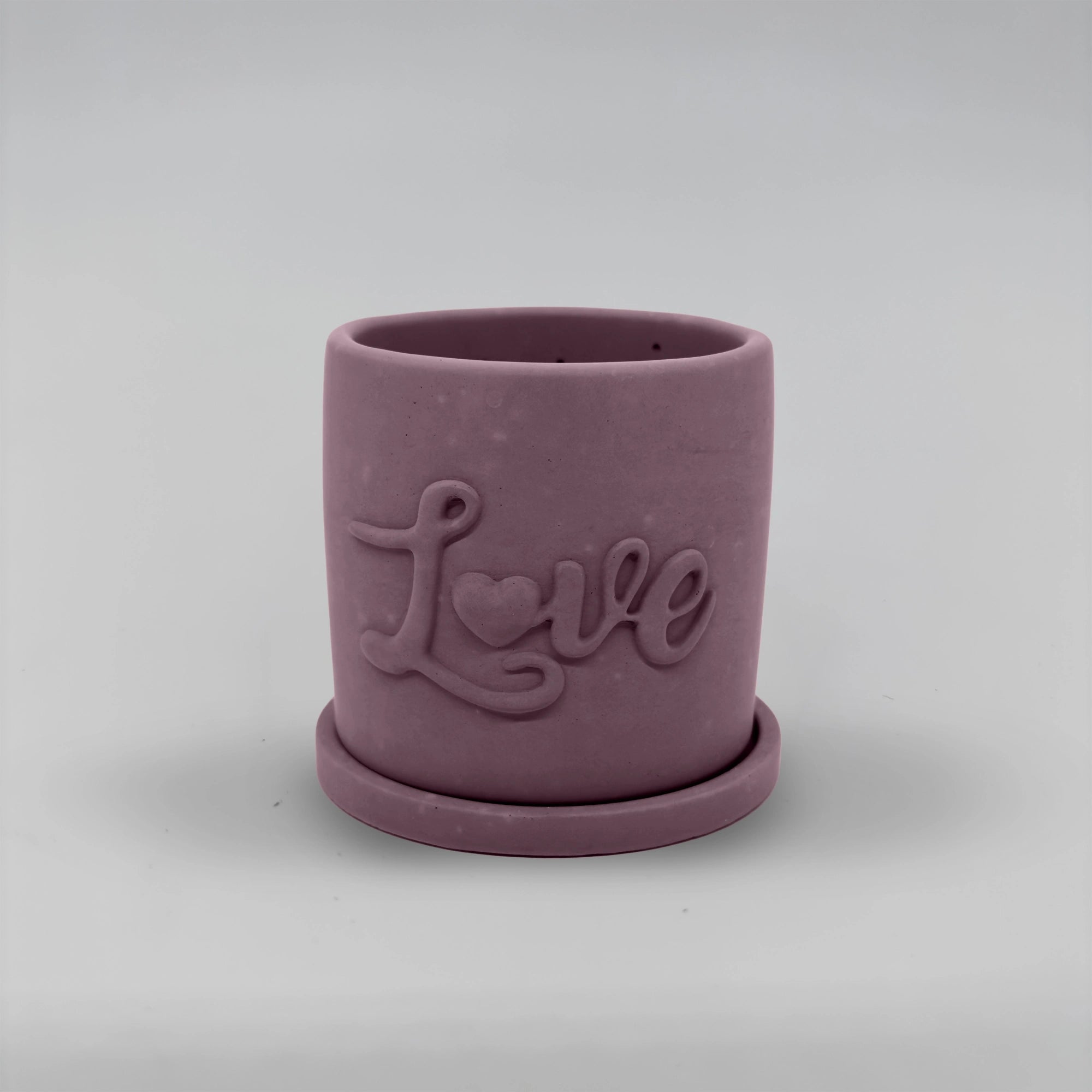 Récipient ,Love, Nádobka z betonu multifunkční + podtacek