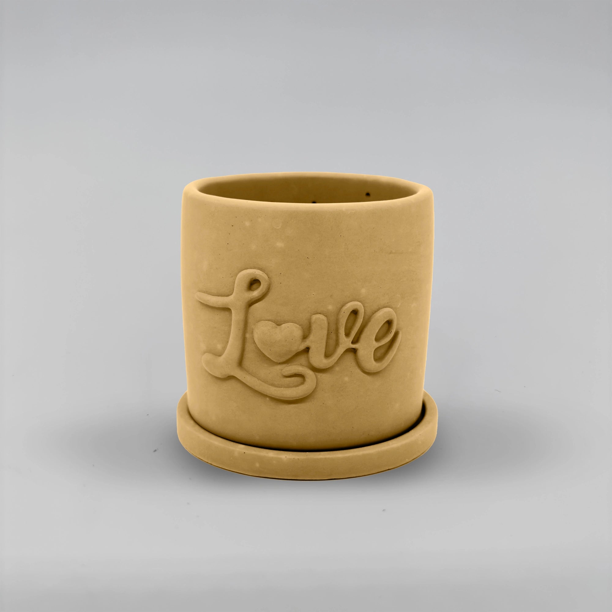 Récipient ,Love, Nádobka z betonu multifunkční + podtacek