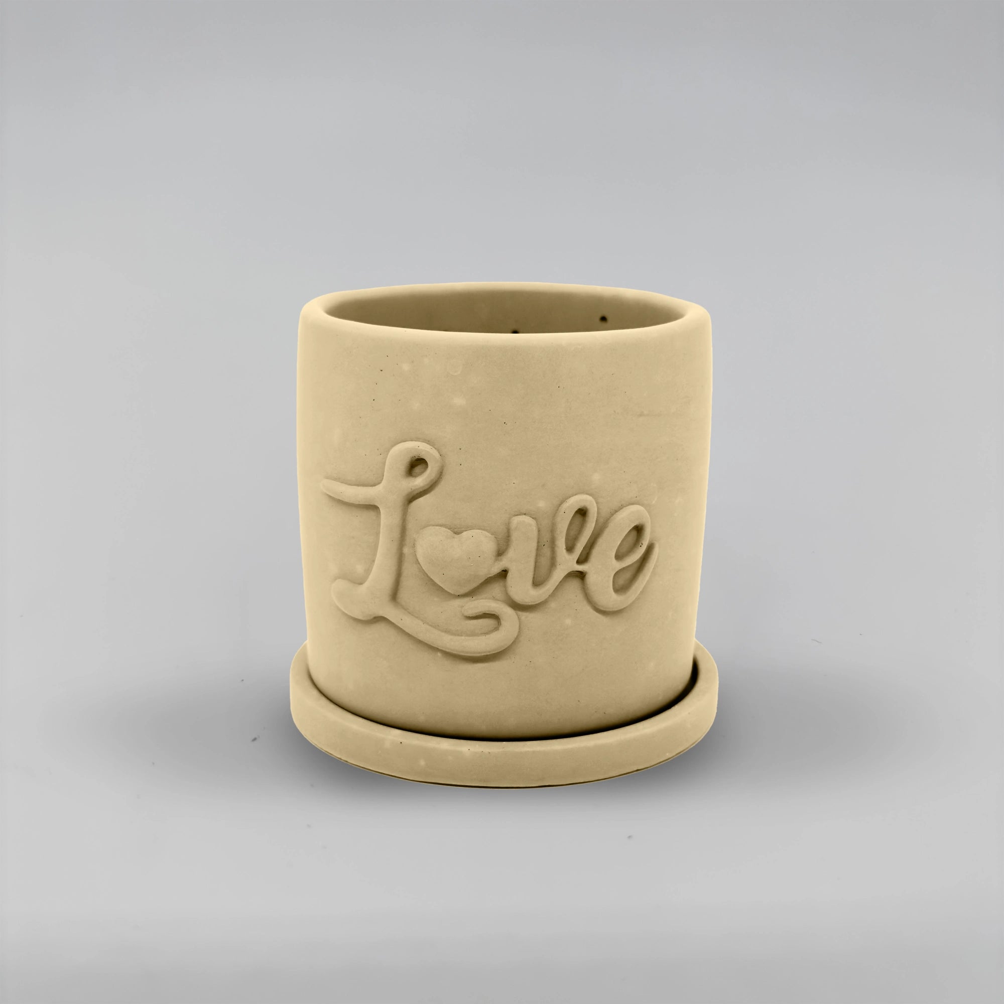 Récipient ,Love, Nádobka z betonu multifunkční + podtacek