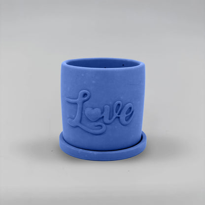 Récipient ,Love, Nádobka z betonu multifunkční + podtacek