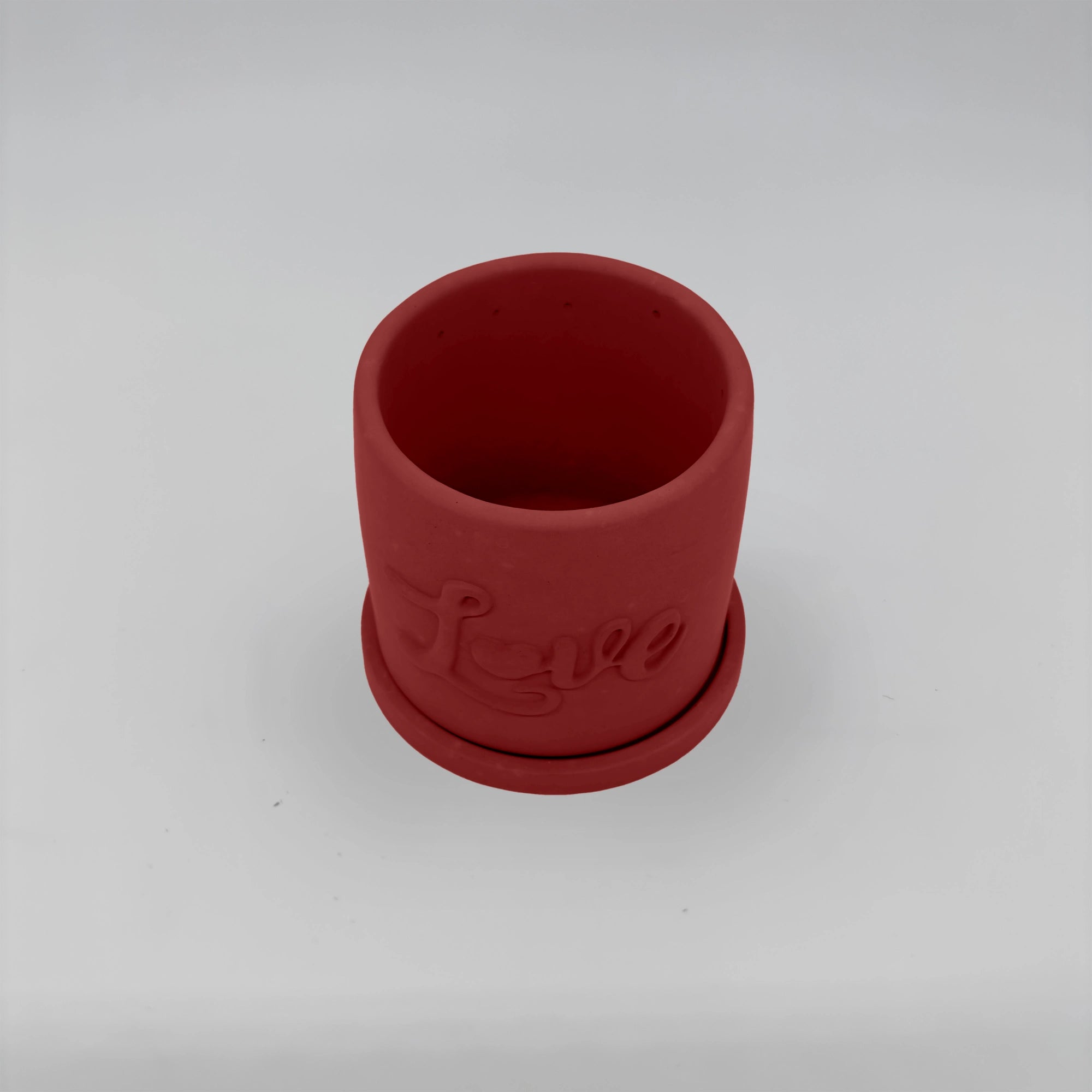 Récipient ,Love, Nádobka z betonu multifunkční + podtacek