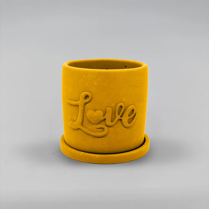 Récipient ,Love, Nádobka z betonu multifunkční + podtacek