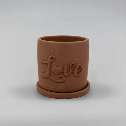 Récipient ,Love, Nádobka z betonu multifunkční + podtacek