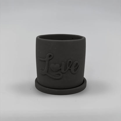 Récipient ,Love, Nádobka z betonu multifunkční + podtacek
