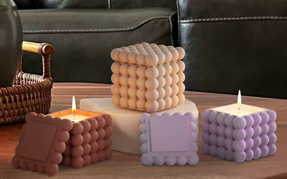 Bolla Nádobka bublinová univerzální z betonu + víčko / podtácek