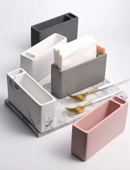 DuoPick Stojan na ubrousky a párátka z UHPC betonu