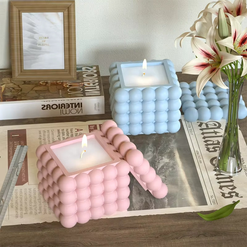 Bolla Nádobka bublinová univerzální z betonu + víčko / podtácek