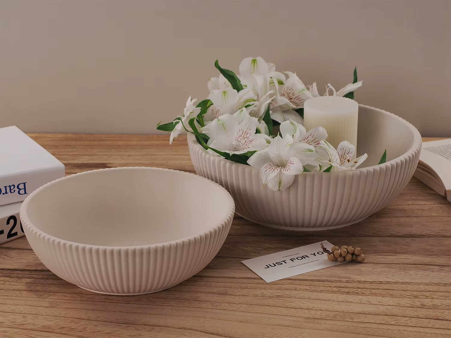 Patera Mísa Vroubkovaná zaoblená z UHPC betonu